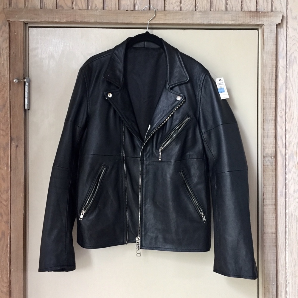 Black Faux Leather Moto Jacket